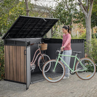 Keter 2020 L Large Outdoor Horizontal Storage Shed with Lockable Doors thumbnail 6