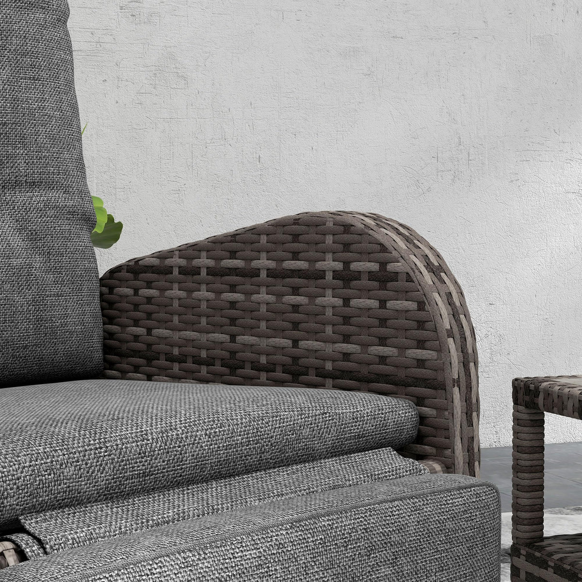 3-Piece Rattan Garden Bistro Set with Reclining Chairs & Coffee Table — image 8
