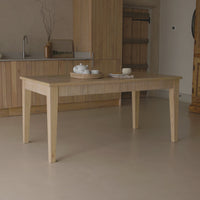 Raleigh Whitewash Oak Rectangular Dining Table Set - 6 Seater - Freya Sand Dining Chairs - Whitewash Oak Legs thumbnail 2
