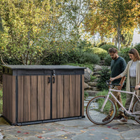 Keter 2020 L Large Outdoor Horizontal Storage Shed with Lockable Doors thumbnail 2