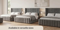 PSCL Beds Manhattan Bed Frame, Luxury Wingback Headboard thumbnail 14