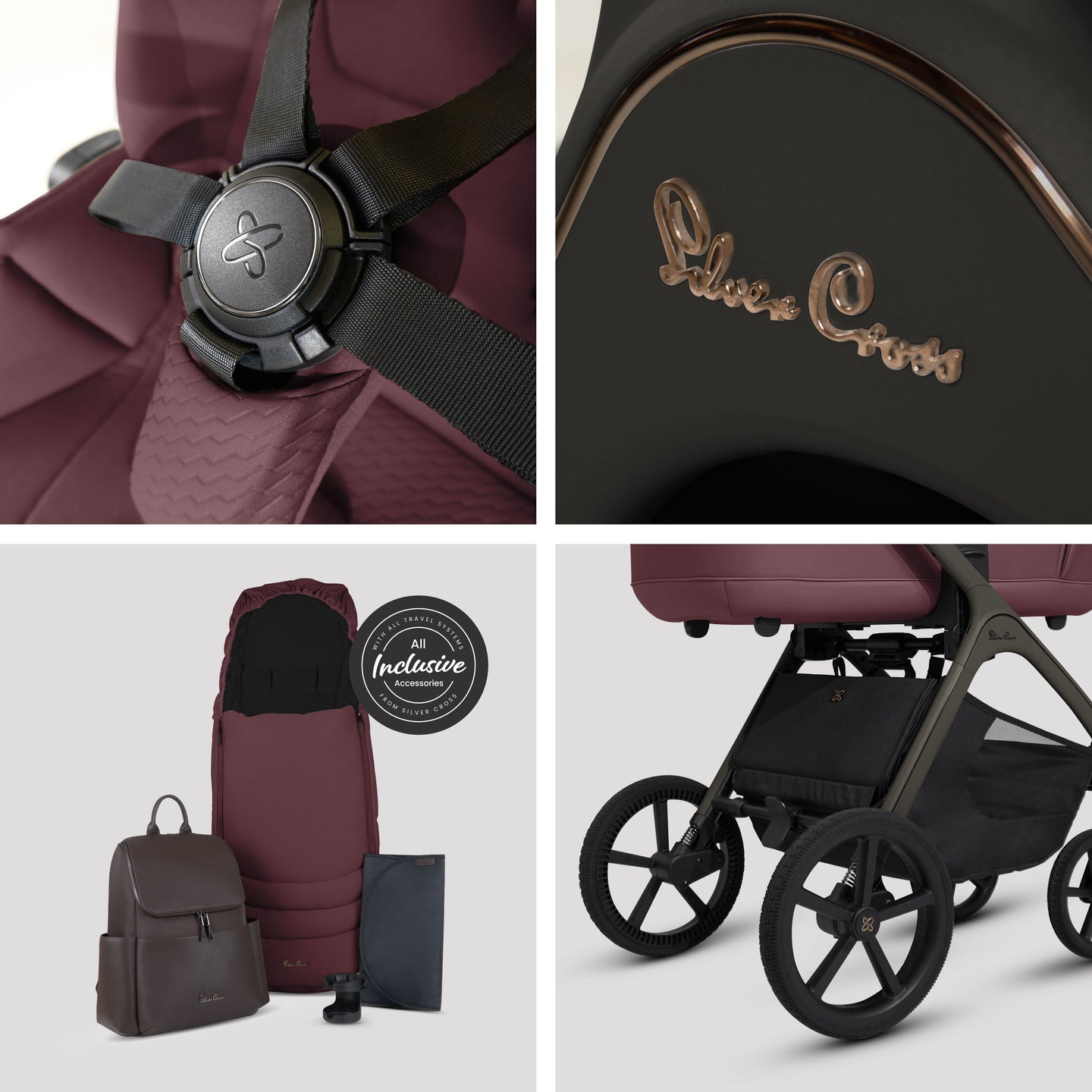 Silver Cross Cove 360 Pushchair Travel System Damson — image 6
