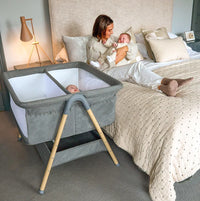 Twin Bedside Crib - Safe Co-Sleeping Solution For Newborn Twins thumbnail 7