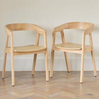 Raleigh Whitewash Dining Table Set - 6 Seater - Ella Whitewash Carver Chairs thumbnail 2