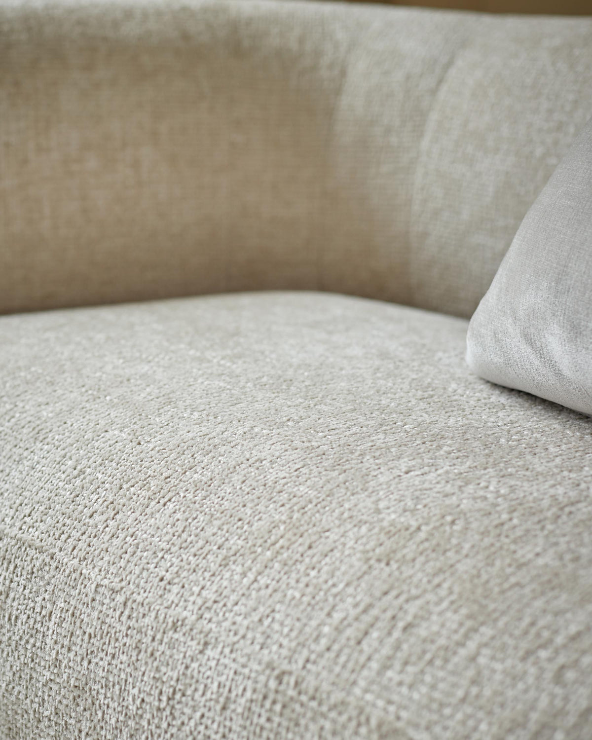 Florence natural fabric with light wood 3 seater sofa — image 5