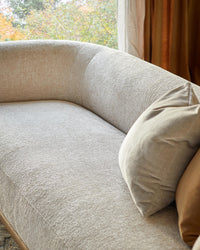 Florence natural fabric with light wood 3 seater sofa thumbnail 9