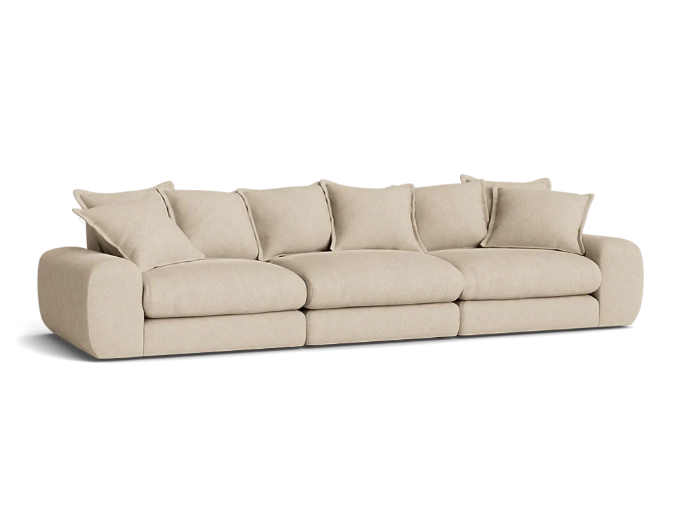Wodge Modular Sofa - Large - Boucle - Whipped Cream - White — image 9