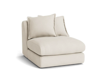Wodge Armless Love Seat - Loveseat - Twill - Whipped Cream - White thumbnail 1