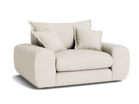 Wodge Love Seat - Loveseat - Twill - Whipped Cream - White thumbnail 1