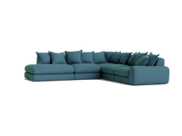 Wodge Modular Chaise Corner Sofa - Large Right Hand - Slubby - Whipped Cream - White thumbnail 3