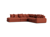 Wodge Modular Chaise Corner Sofa - Large Right Hand - Slubby - Whipped Cream - White thumbnail 6