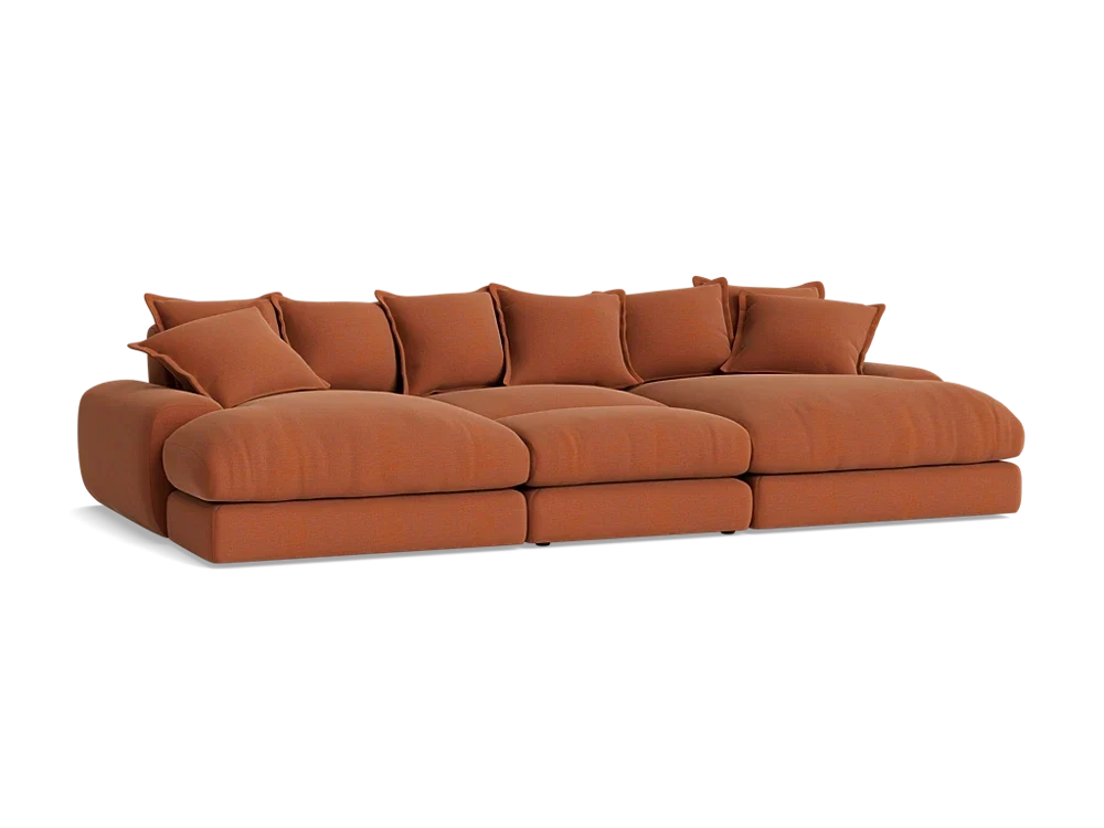 Wodge Chaise Movie Sofa - Cinema - Twill - Whipped Cream - White — image 12