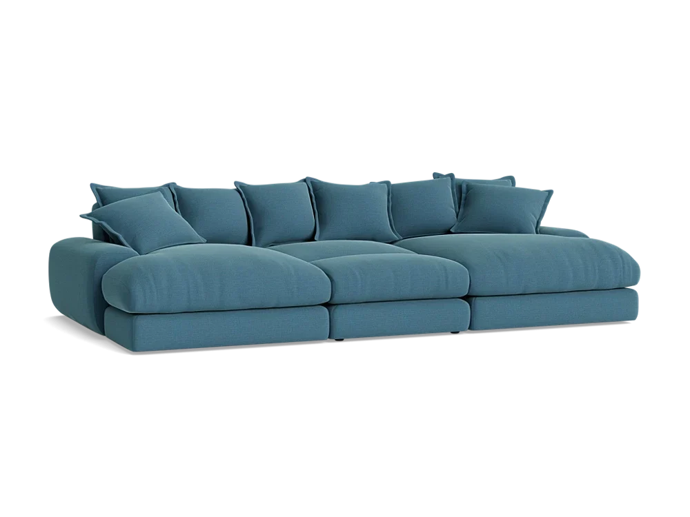 Wodge Chaise Movie Sofa - Cinema - Twill - Whipped Cream - White — image 9