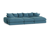 Wodge Chaise Movie Sofa - Cinema - Twill - Whipped Cream - White thumbnail 9