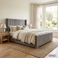 PSCL Beds Manhattan Bed Frame, Luxury Wingback Headboard thumbnail 8