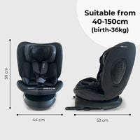 My Babiie MBCS200 Spin R129 Car Seat With Top Tether For Safe 360 Degree Rotation From Birth To 12 Years thumbnail 12