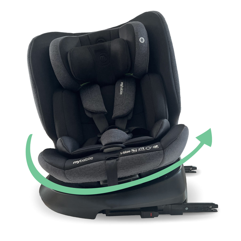 My Babiie MBCS200 Spin R129 Car Seat With Top Tether For Safe 360 Degree Rotation From Birth To 12 Years