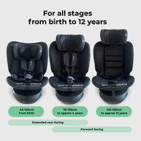 My Babiie MBCS200 Spin R129 Car Seat With Top Tether For Safe 360 Degree Rotation From Birth To 12 Years thumbnail 3