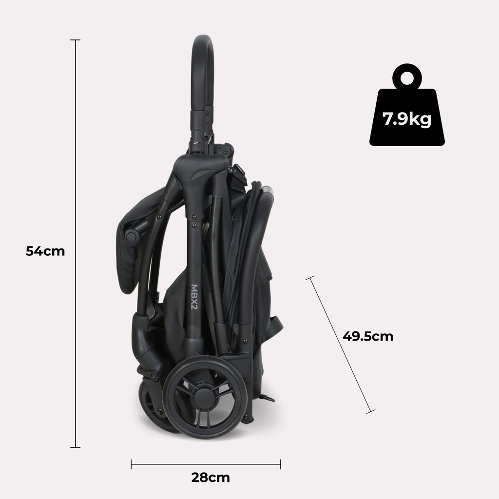 My Babiie MBX2 Compact Stroller - Ultra Lightweight One-Hand Fold With Lie-Flat Seat For All Day Comfort — image 9
