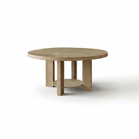 Marlon Whitewash Oak Round Dining Table Set - 6 Seater - Carter Whitewash Oak Dining Armchairs thumbnail 9
