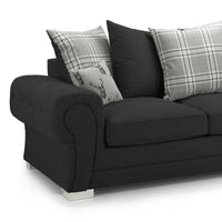 Milan Chesterfield Fabric 3 + 2 Seater Sofa Suite - Scatter Back thumbnail 8