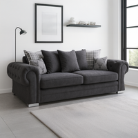 Milan Chesterfield Fabric 3 + 2 Seater Sofa Suite - Scatter Back thumbnail 5