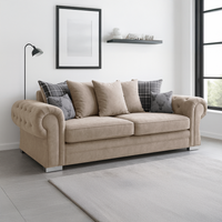 Milan Chesterfield Fabric 3 + 2 Seater Sofa Suite - Scatter Back thumbnail 4