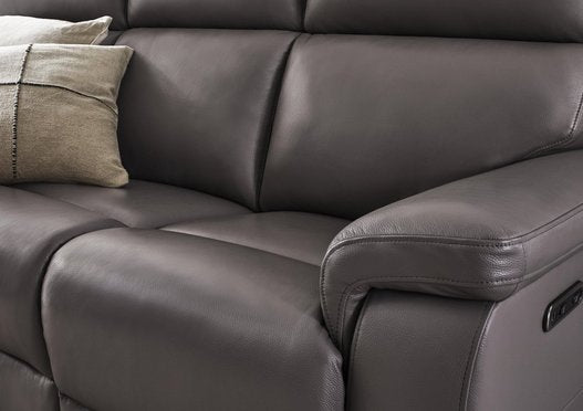 Raven Set of Two 3 Seater Leather Power Recliner Sofas — image 6
