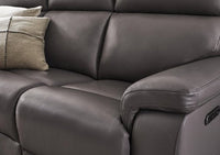 Raven Set of Two 3 Seater Leather Power Recliner Sofas thumbnail 6