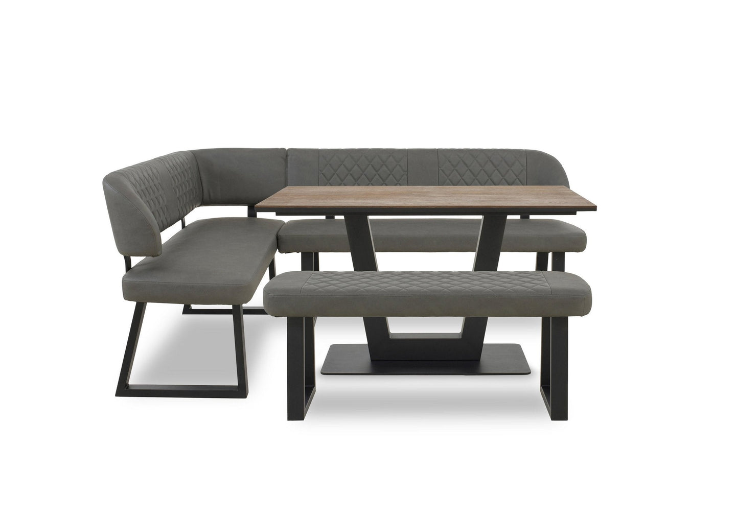 Venus Dining Table, Left Hand Facing Corner Dining Bench and Low Dining Bench — image 2
