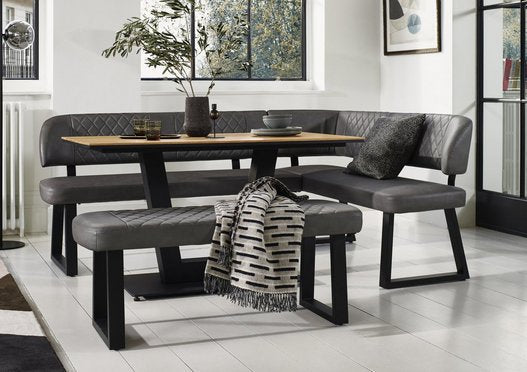 Venus Dining Table, Right Hand Facing Corner Dining Bench and Low Dining Bench — image 3