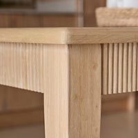 Raleigh Whitewash Oak Rectangular Dining Table Set - 6 Seater - Freya Sand Dining Chairs - Whitewash Oak Legs thumbnail 4