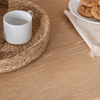 Raleigh Whitewash Oak Rectangular Dining Table Set - 6 Seater - Freya Sand Dining Chairs - Whitewash Oak Legs thumbnail 5