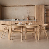 Raleigh Whitewash Dining Table Set - 6 Seater - Ella Whitewash Carver Chairs thumbnail 1