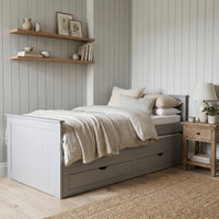 Sander 3ft Single Guest Bed Frame, Storage Drawers Trundle thumbnail 2