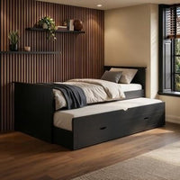 Sander 3ft Single Guest Bed Frame, Storage Drawers Trundle thumbnail 8