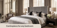 PSCL Beds Manhattan Bed Frame, Luxury Wingback Headboard thumbnail 18