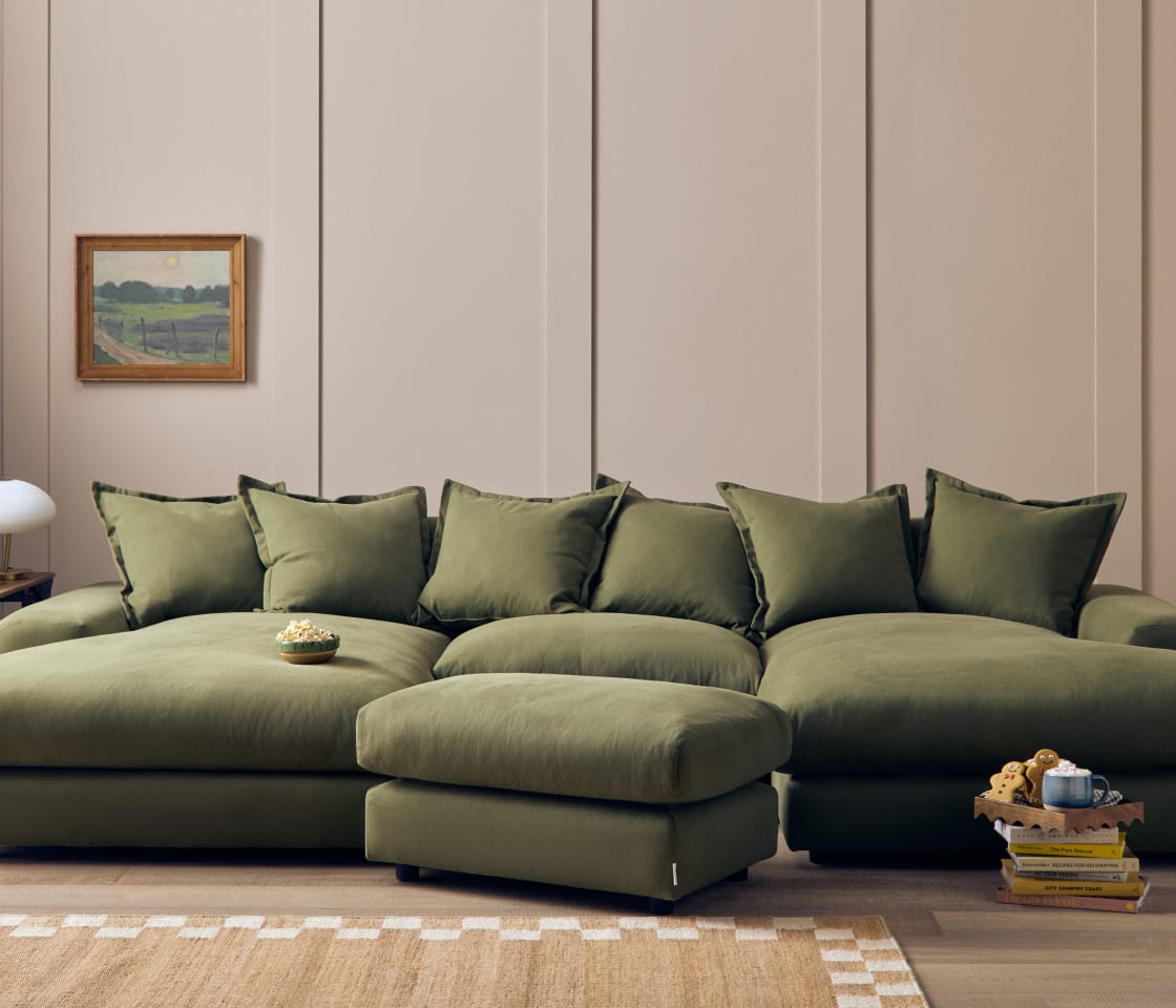 Wodge Chaise Movie Sofa - Cinema - Twill - Whipped Cream - White — image 2