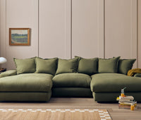 Wodge Chaise Movie Sofa - Cinema - Twill - Whipped Cream - White thumbnail 3