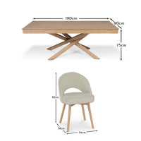 Amelia Whitewash Dining Table Set - 6 Seater - Marilyn Boucle Dining Chairs - Whitewash Legs thumbnail 11