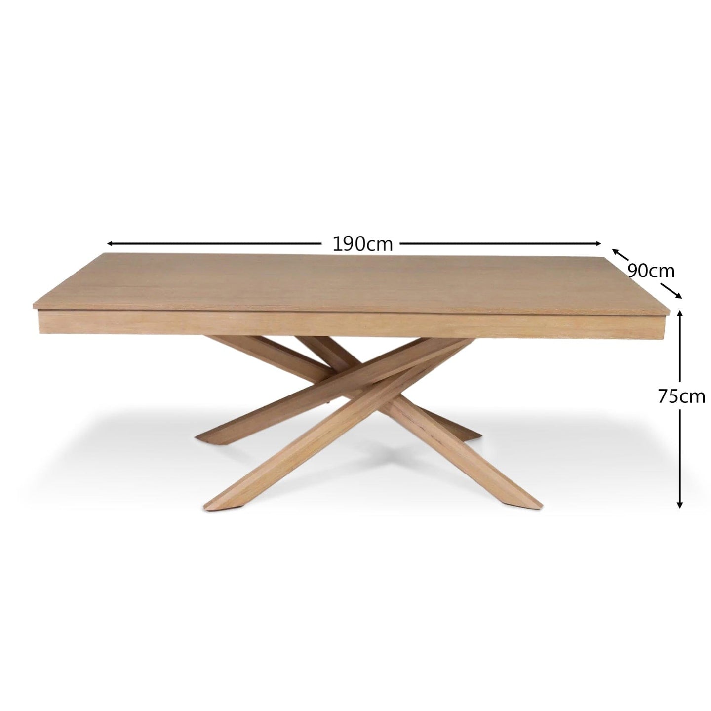 Amelia Whitewash Dining Table Set - 6 Seater - Marilyn Boucle Dining Chairs - Whitewash Legs — image 9