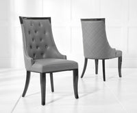 Carvelle 200cm Grey Pedestal Marble Dining Table with Francesca Chairs thumbnail 5