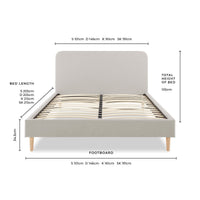 DUSK Ascot Bed Frame, Curved Headboard, Natural thumbnail 9