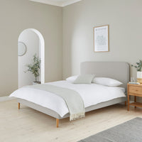 DUSK Ascot Bed Frame, Curved Headboard, Natural thumbnail 4