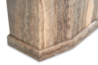 Carvelle 160cm Brown Pedestal Marble Dining Table with Francesca Chairs thumbnail 6