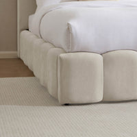 DUSK Cheshire Ottoman Bed Frame, Curved Cushioned Headboard, Ivory thumbnail 6