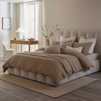 DUSK Cheshire Ottoman Bed Frame, Curved Cushioned Headboard, Ivory thumbnail 3