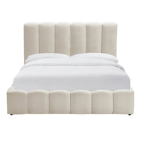 DUSK Cheshire Ottoman Bed Frame, Curved Cushioned Headboard, Ivory thumbnail 8