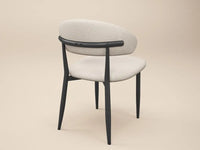 SOLACE+CO Varm & Cyra Black Dining Table Set with Beige Chenille Chairs Table + 4 Chairs thumbnail 10