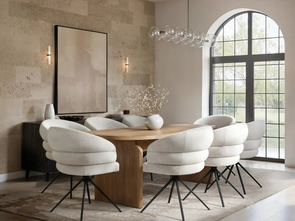 SOLACE+CO Varm Ribbed Oval Dining Table with Eira Chairs Set of 4 — image 4